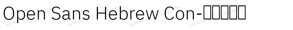 Open Sans Hebrew Con字体转换